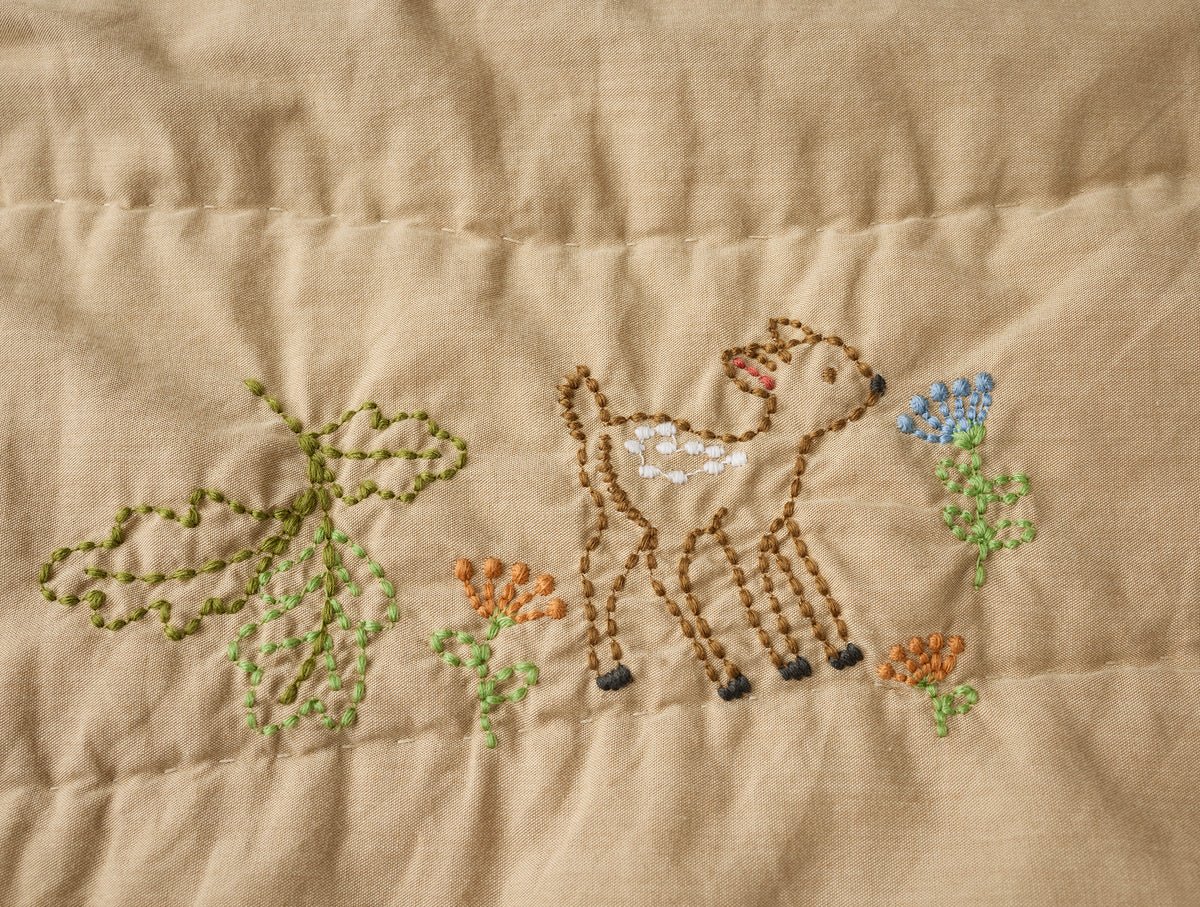 Woodland Organic Embroidered Toddler Quilt