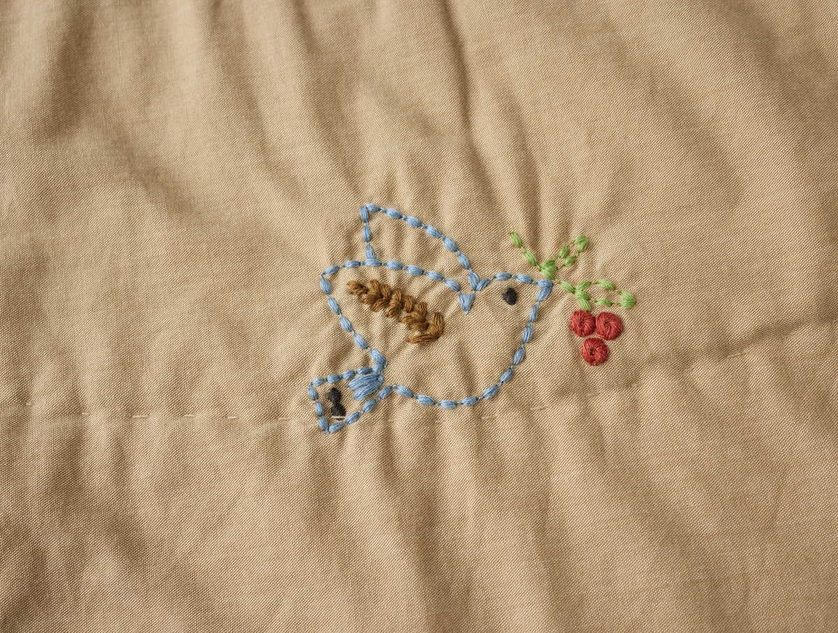 Woodland Organic Embroidered Toddler Quilt