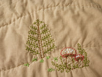 Woodland Organic Embroidered Toddler Quilt