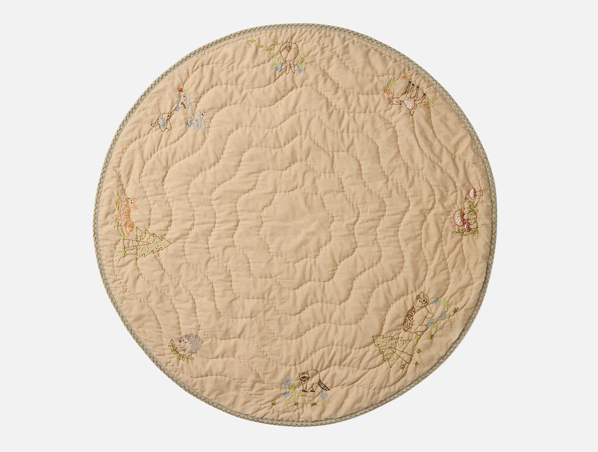 Woodland Organic Embroidered Play Mat