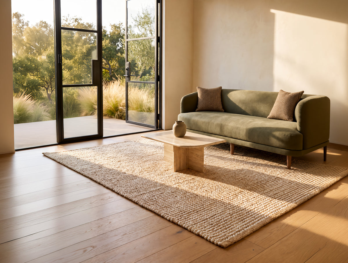 Sierra Handwoven Wool + Jute Rug