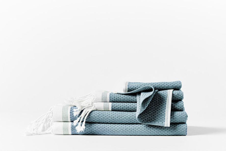 Mediterranean Organic Towels - Set of 6 - Renewed