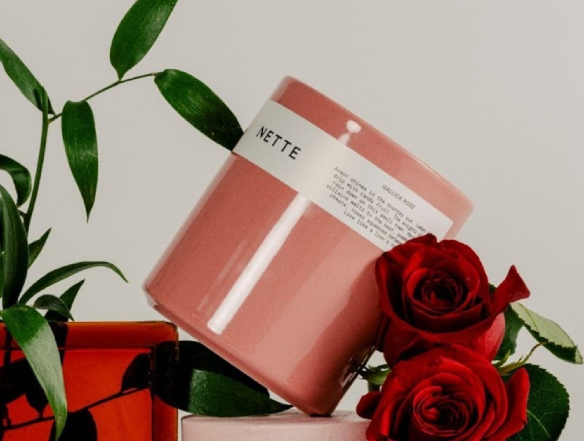 Nette Gallica Rose Ceramic Candle 11 oz. - Coyuchi 