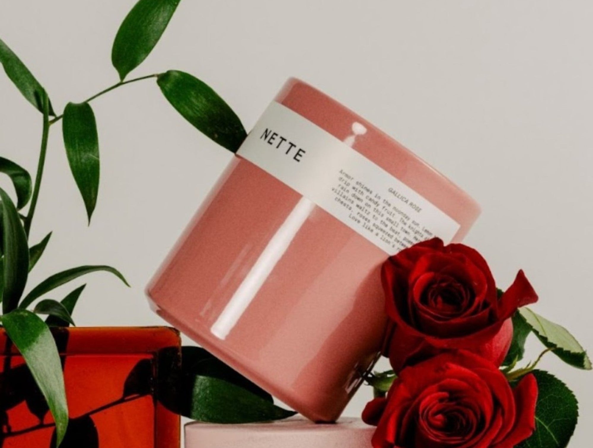 Nette Gallica Rose Ceramic Candle 11 oz. - Coyuchi 