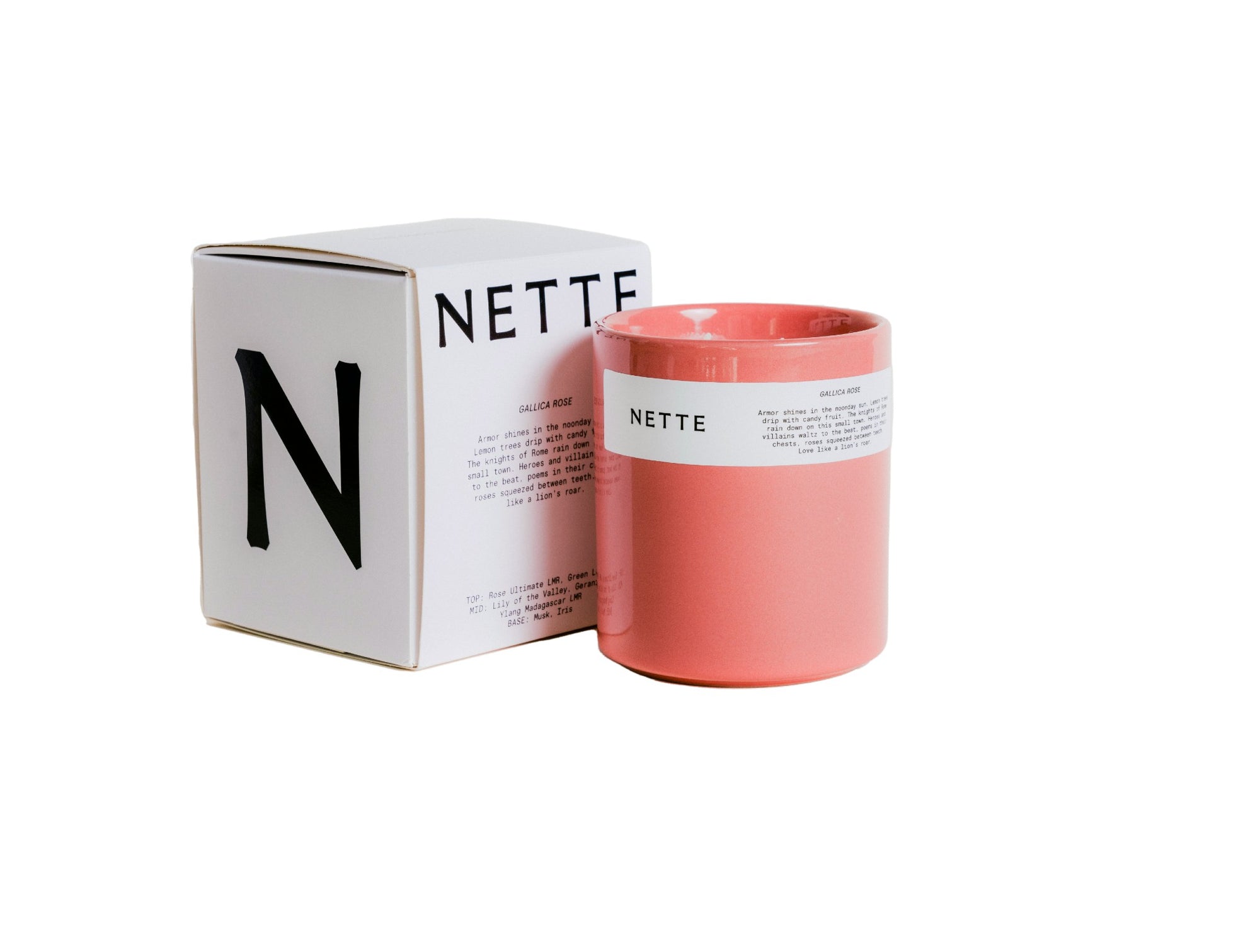 Nette Gallica Rose Ceramic Candle 11 oz. - Coyuchi 