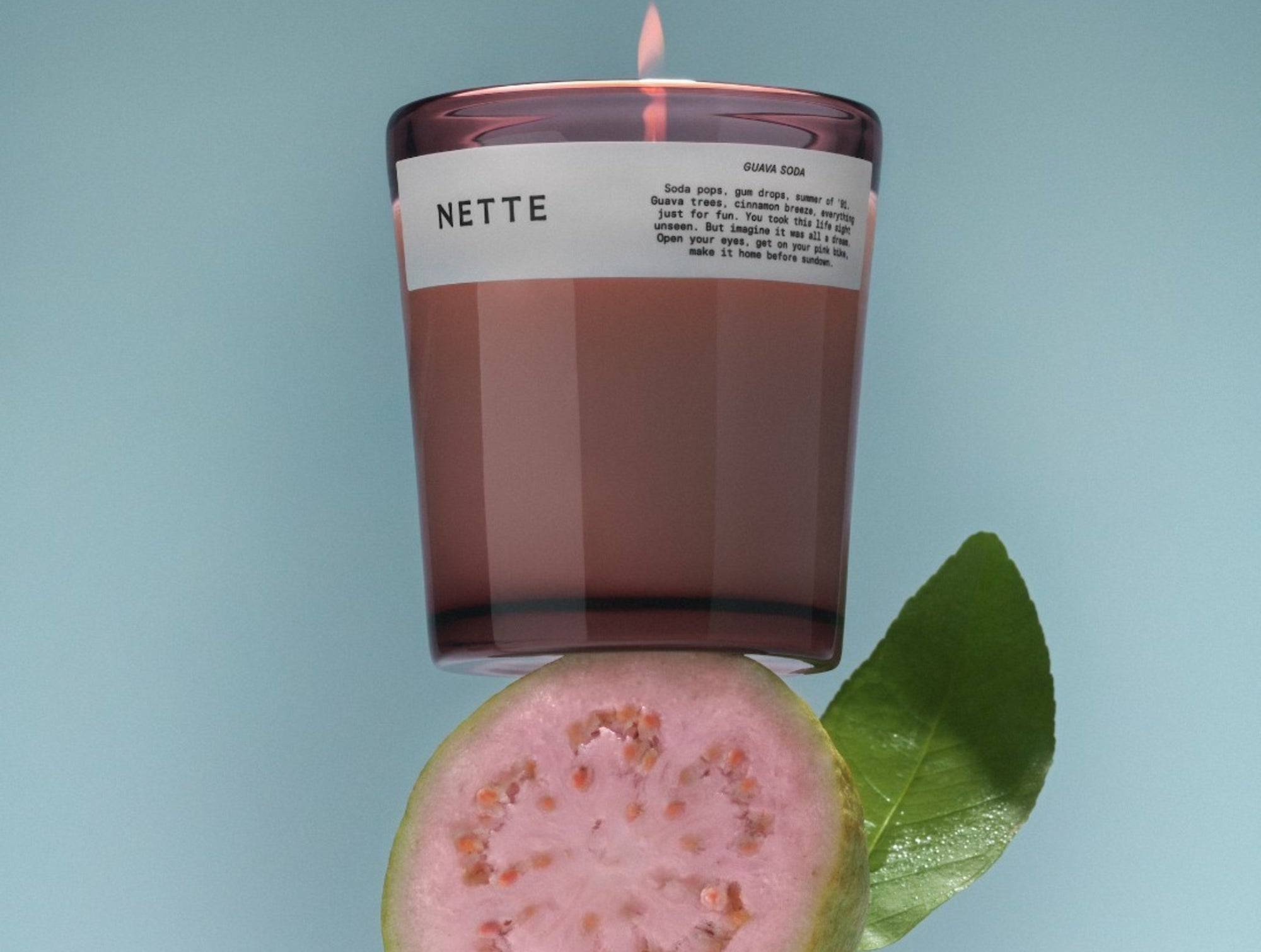 Nette Guava Soda Glass Candle 10 oz. - Coyuchi 