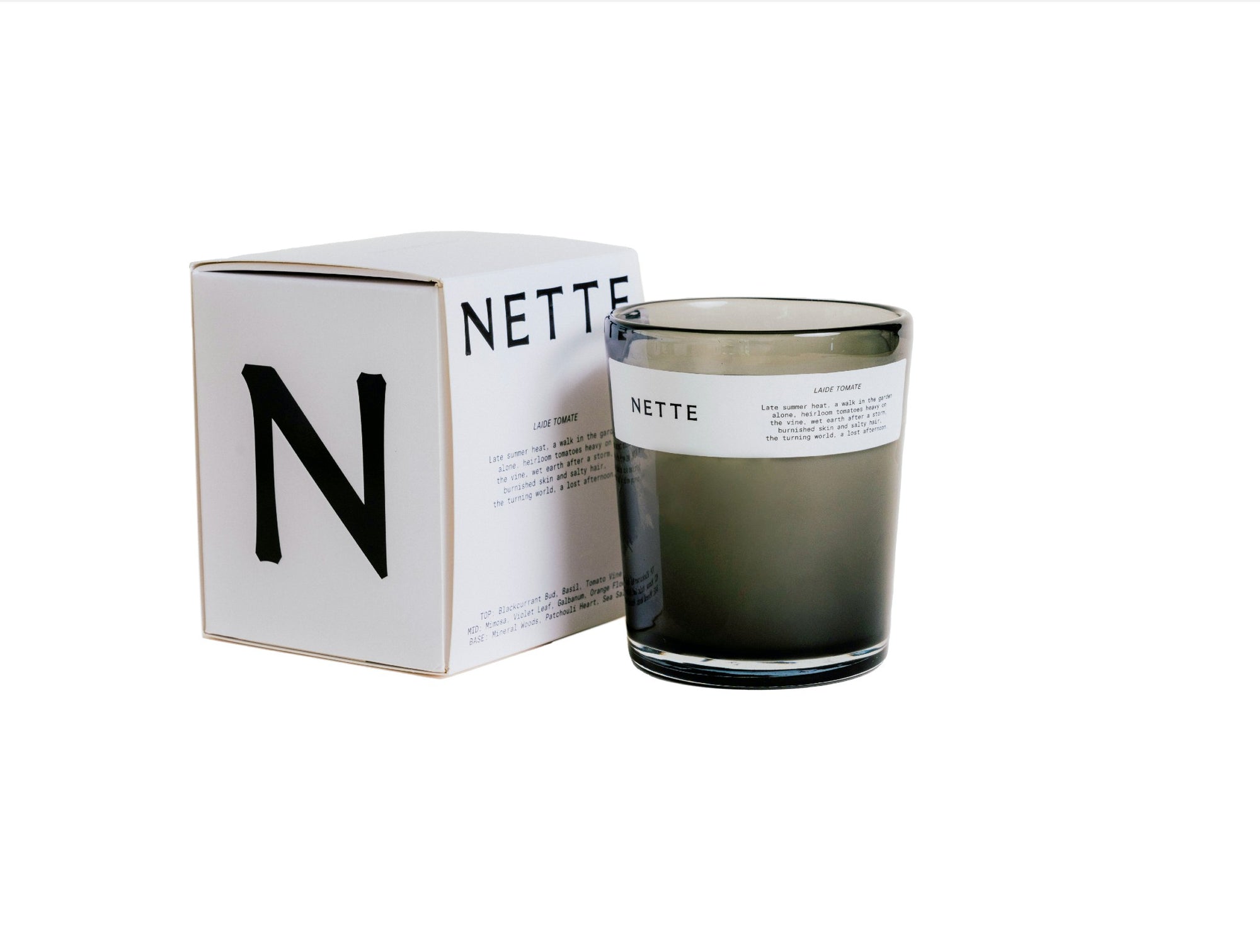 Nette Laide tomate Glass Candle 10 oz. - Coyuchi 