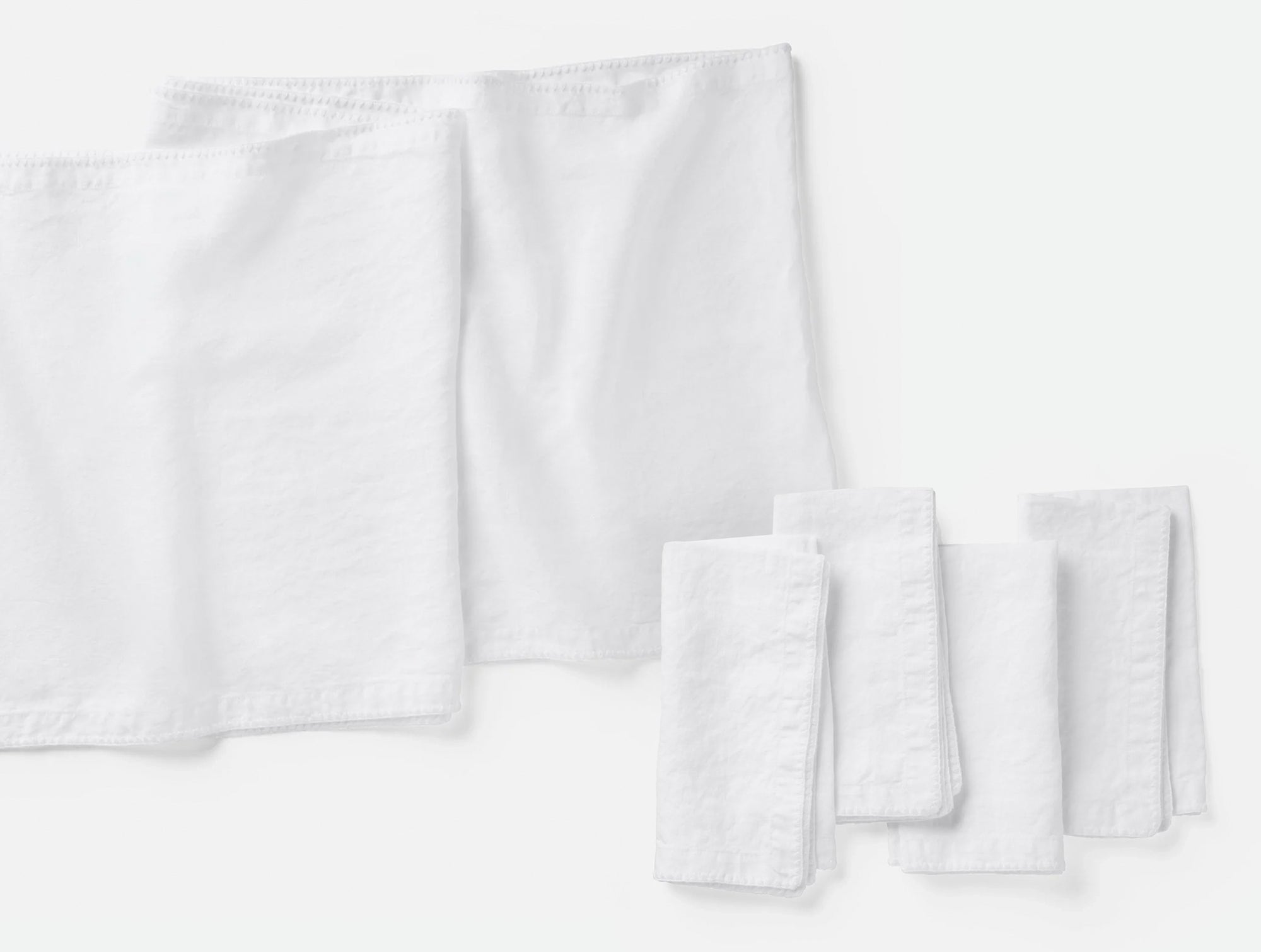Olivos Embroidered Organic Runner + Napkin Set