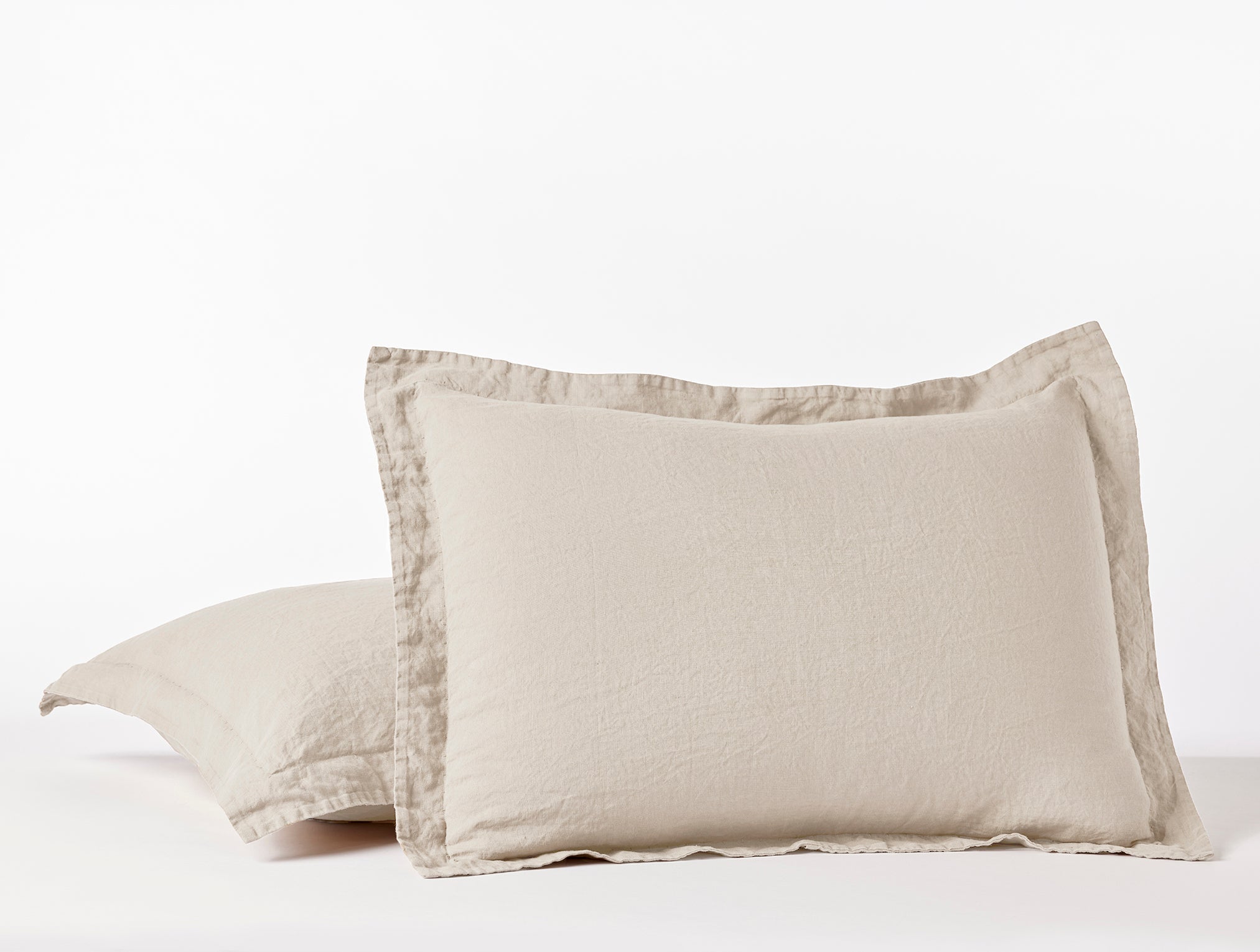 Organic Relaxed Linen Shams - Natural Chambray