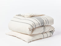 Rippled Stripe Organic Duvet Cover - Renewed