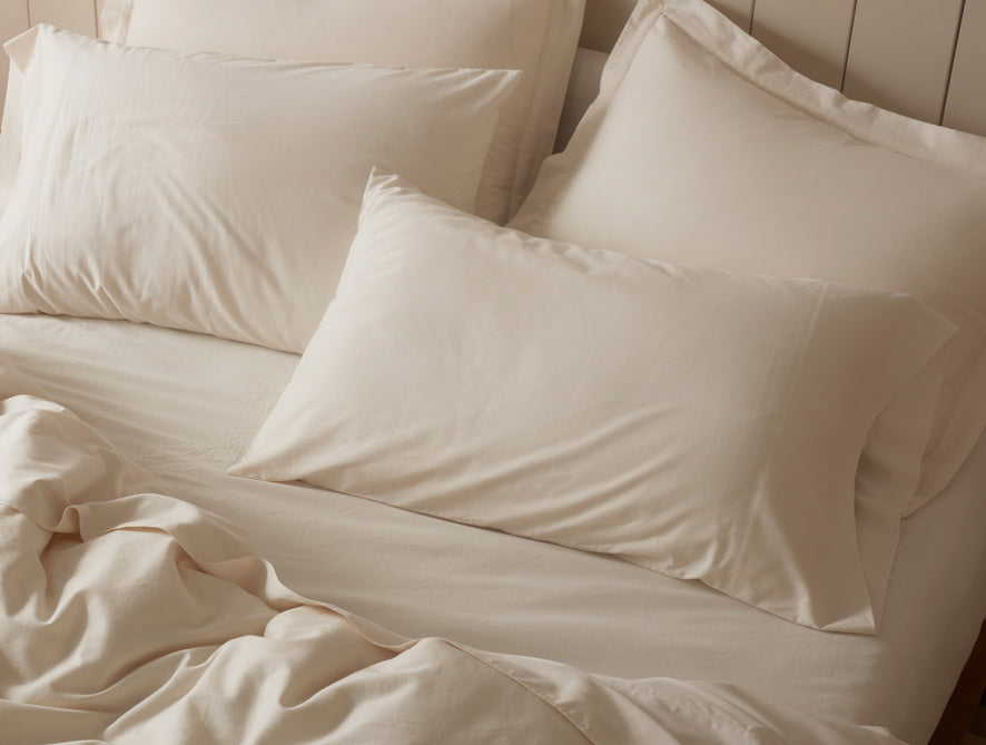 Cloud Soft Organic Sateen Bedding Set in King | Undyed