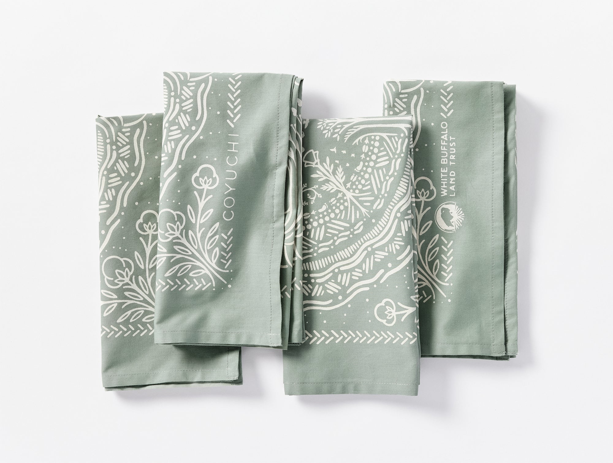 White Buffalo Land Trust Bandana Napkins, Set of 4 