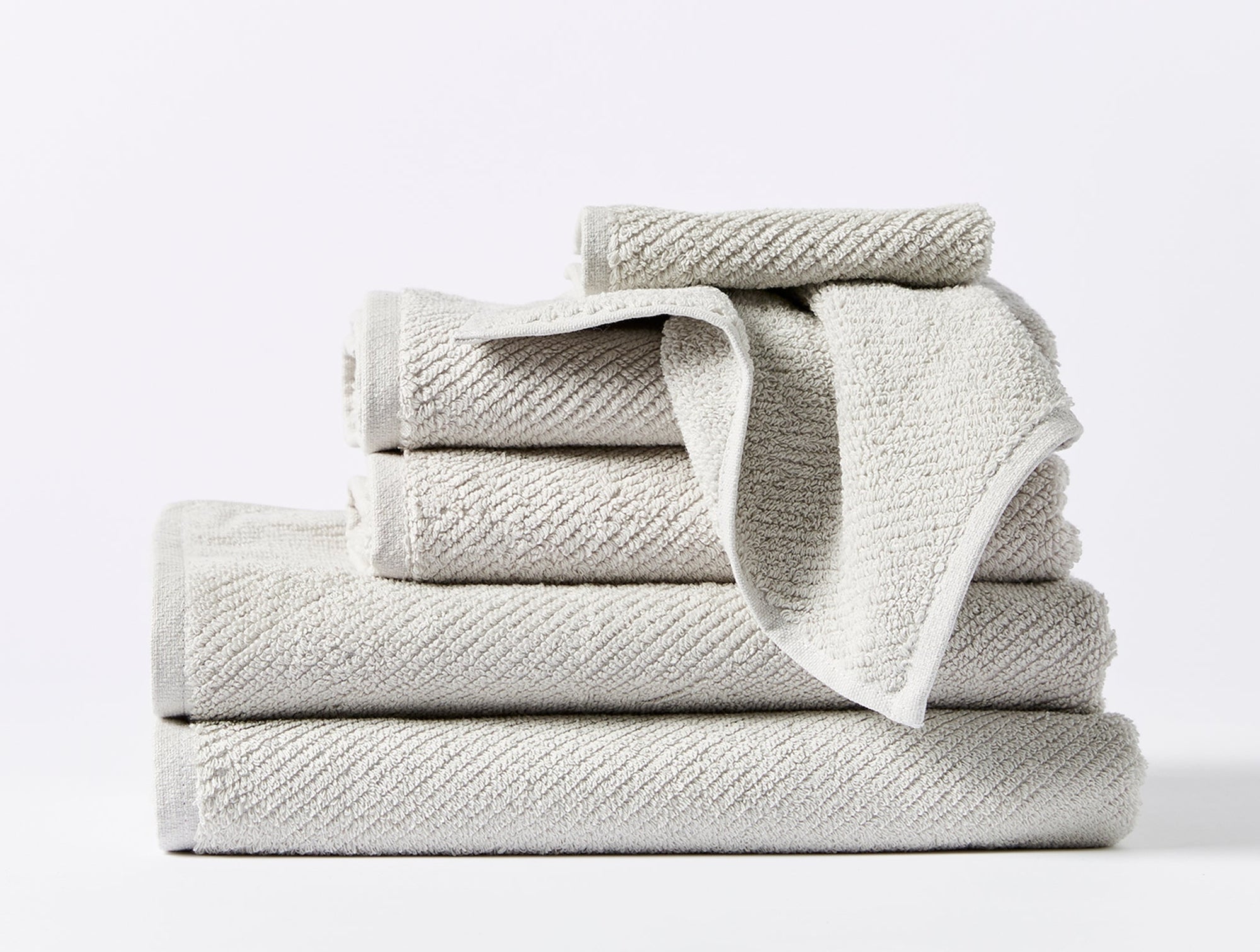 Coyuchi Cloud Loom Organic Hand Towel - Alpine White