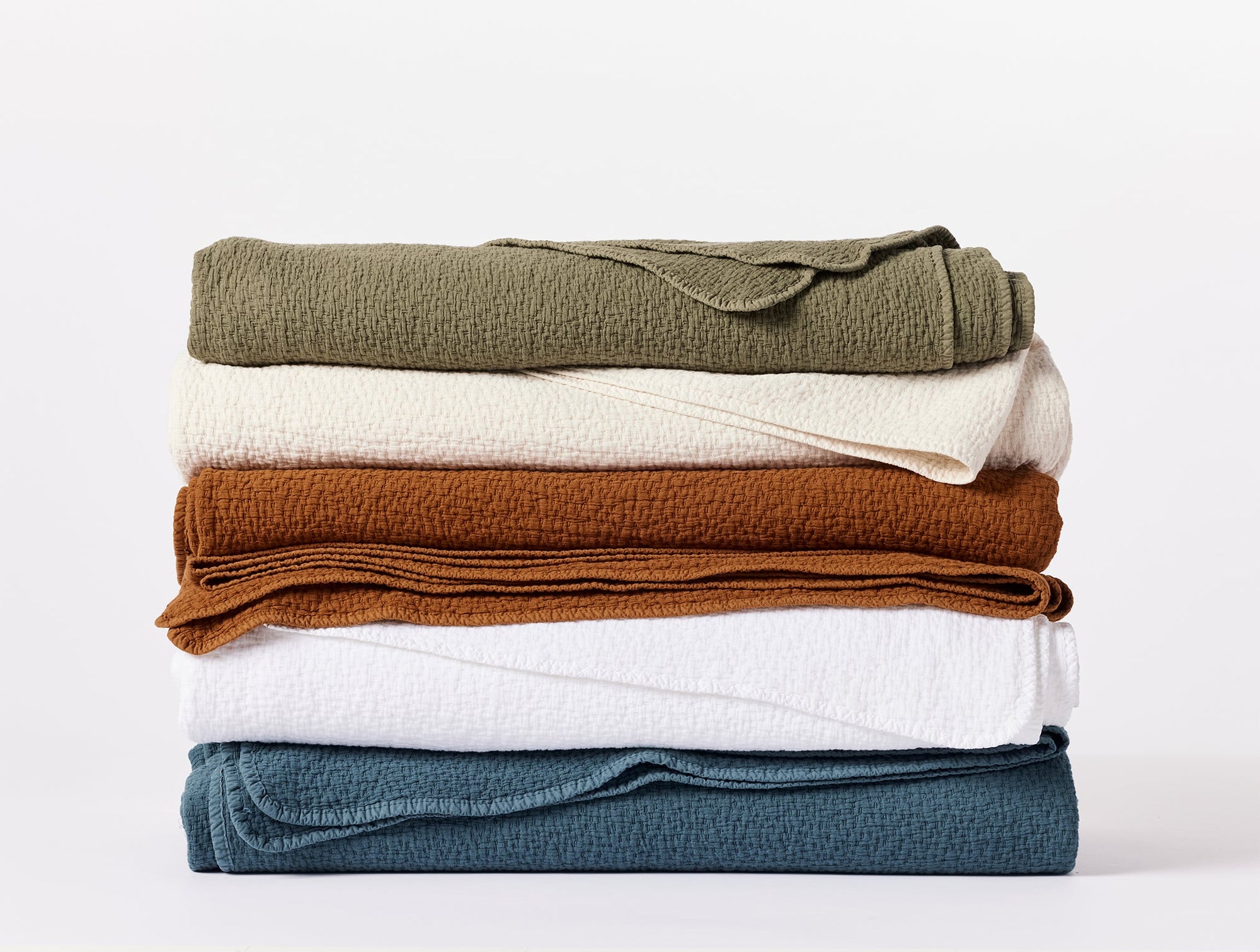 Cascade Organic Matelasse Blanket