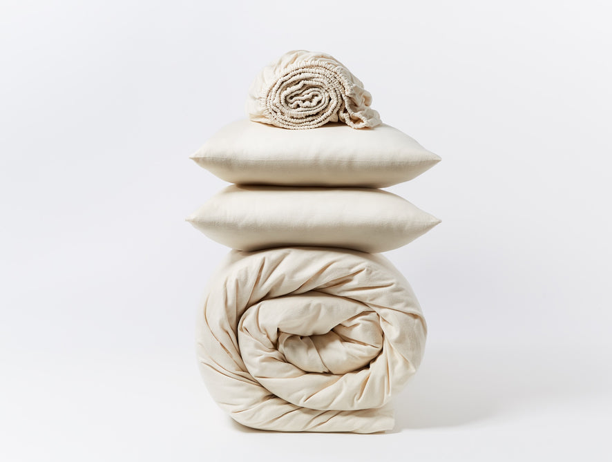 Cloud Brushed™ Organic Flannel Minimalist Set in Queen | Undyed