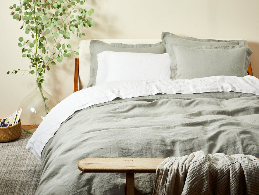 Organic Relaxed Linen Duvet Cover | Laurel