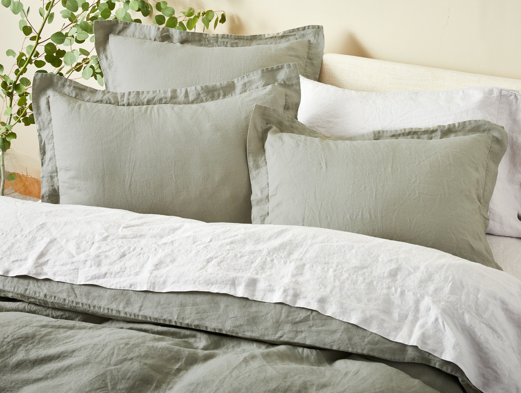 Natural linen euro shams hotsell