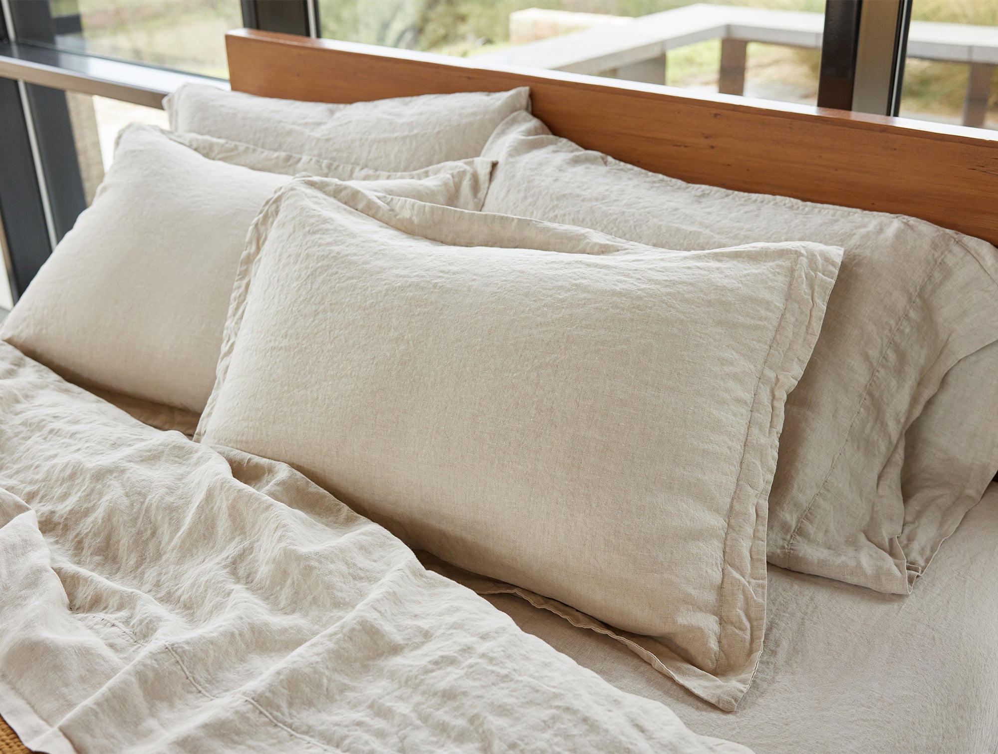 Coyuchi Organic Relaxed Linen Duvet Cover Full/Queen Redwood