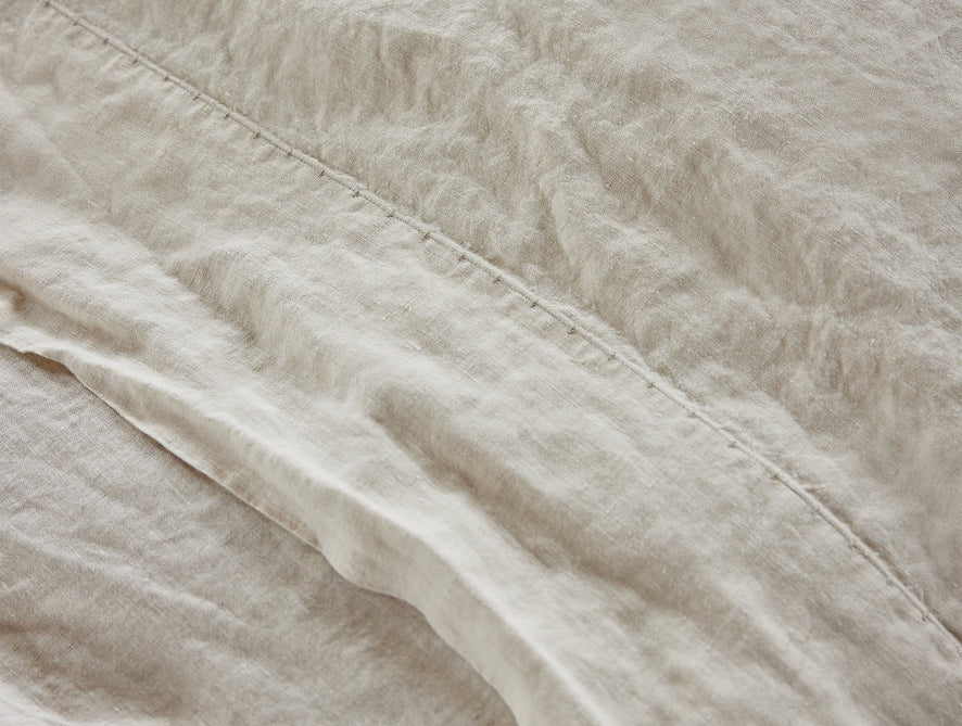 Organic Relaxed Linen Duvet Set | Natural Chambray