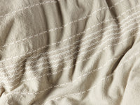 Rippled Stripe Organic Duvet Cover