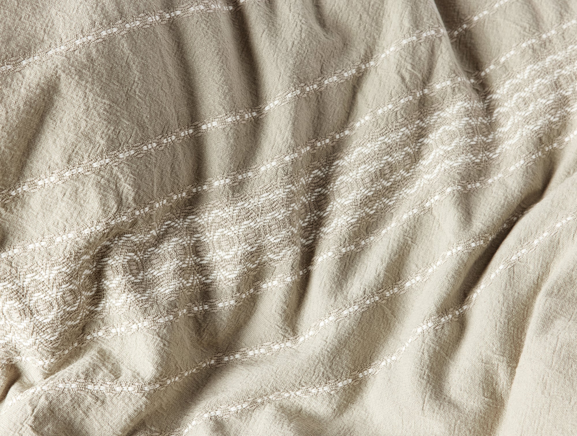Rippled Stripe Organic Duvet Cover 