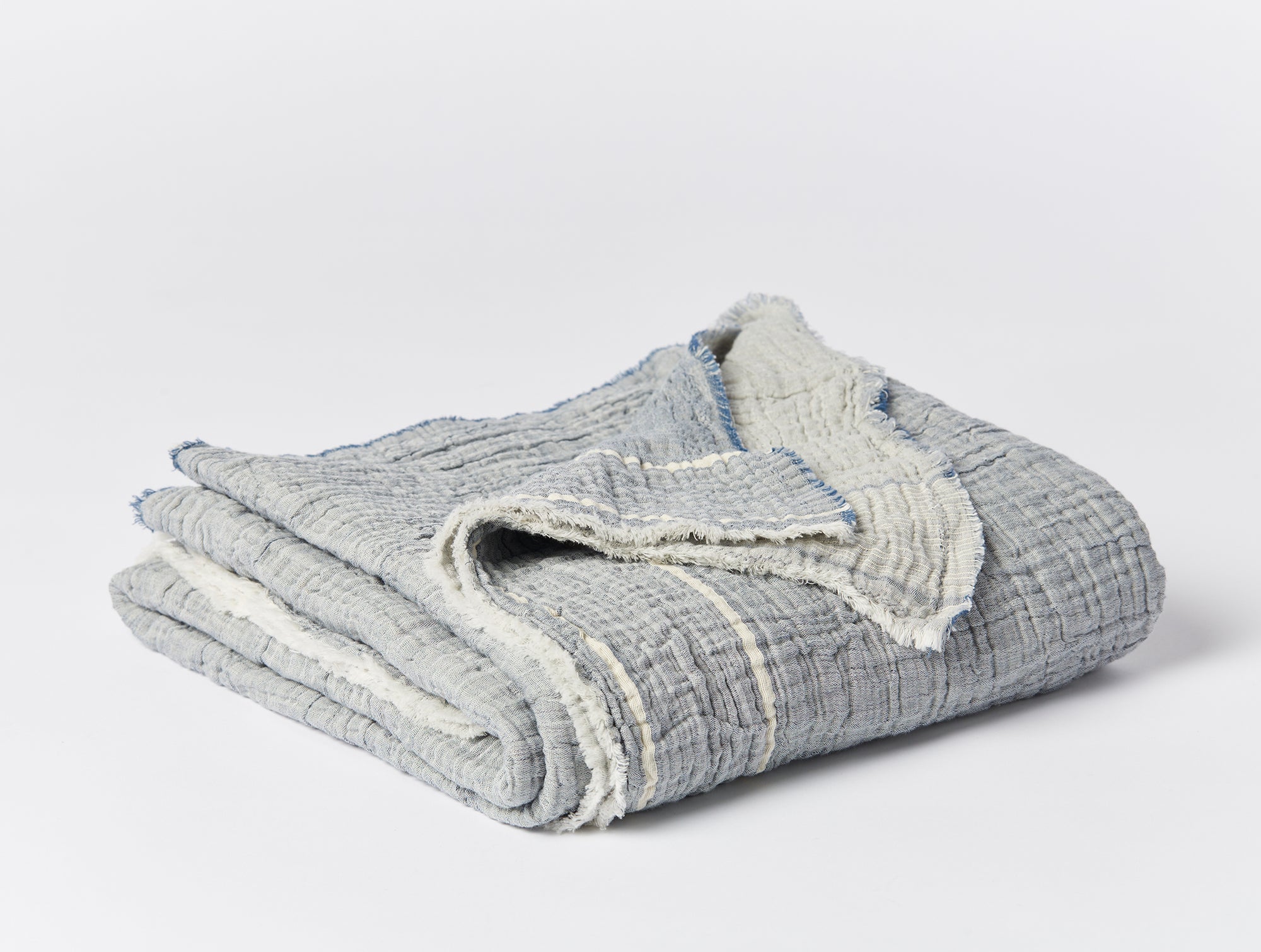 Topanga Organic Matelasse Striped Throw