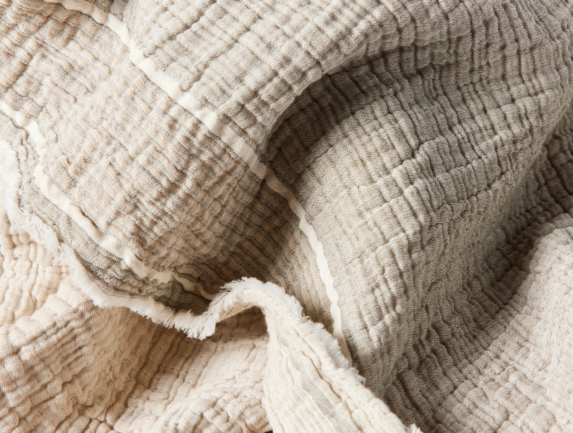 Topanga Organic Matelasse Striped Throw