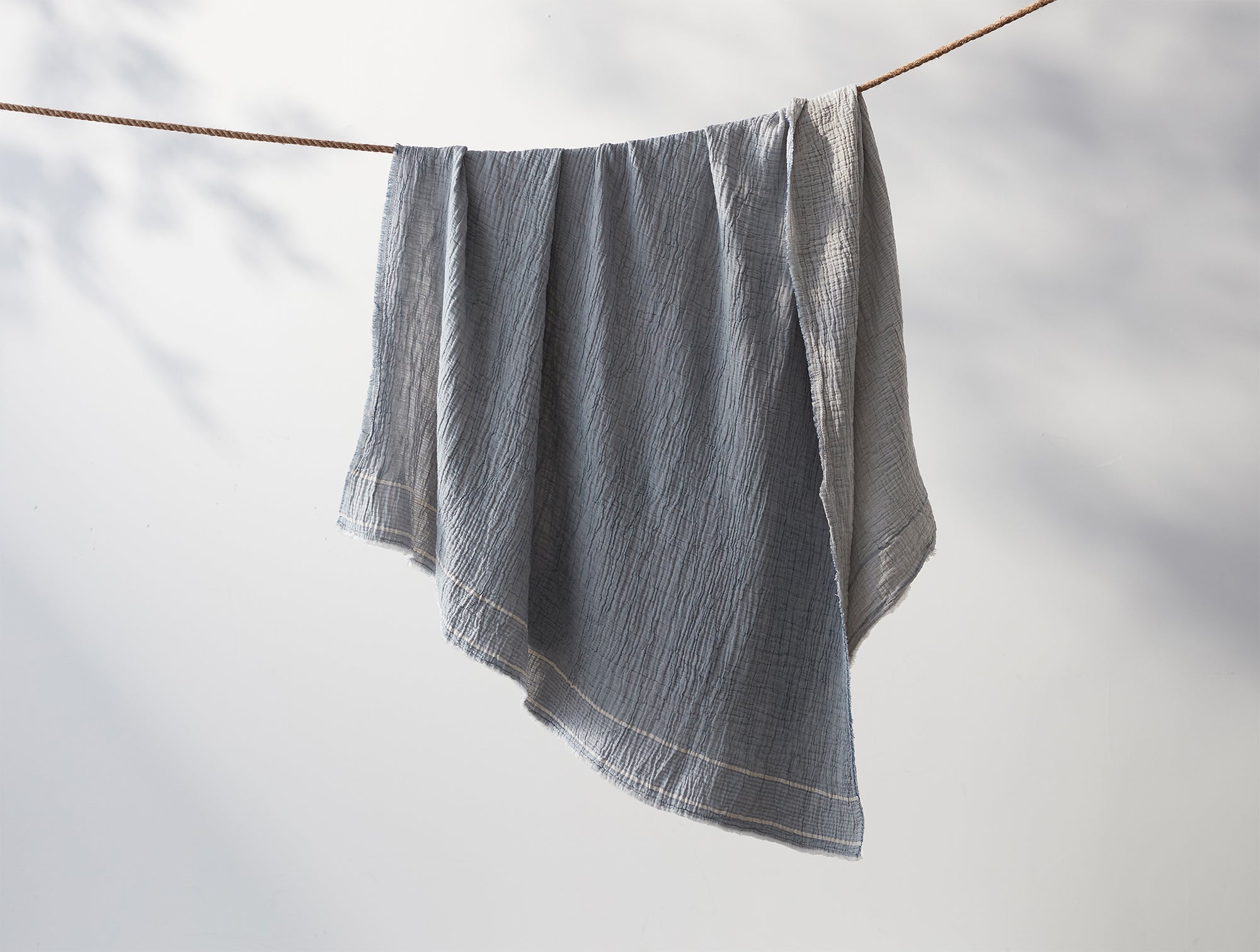 Topanga Organic Matelasse Striped Throw