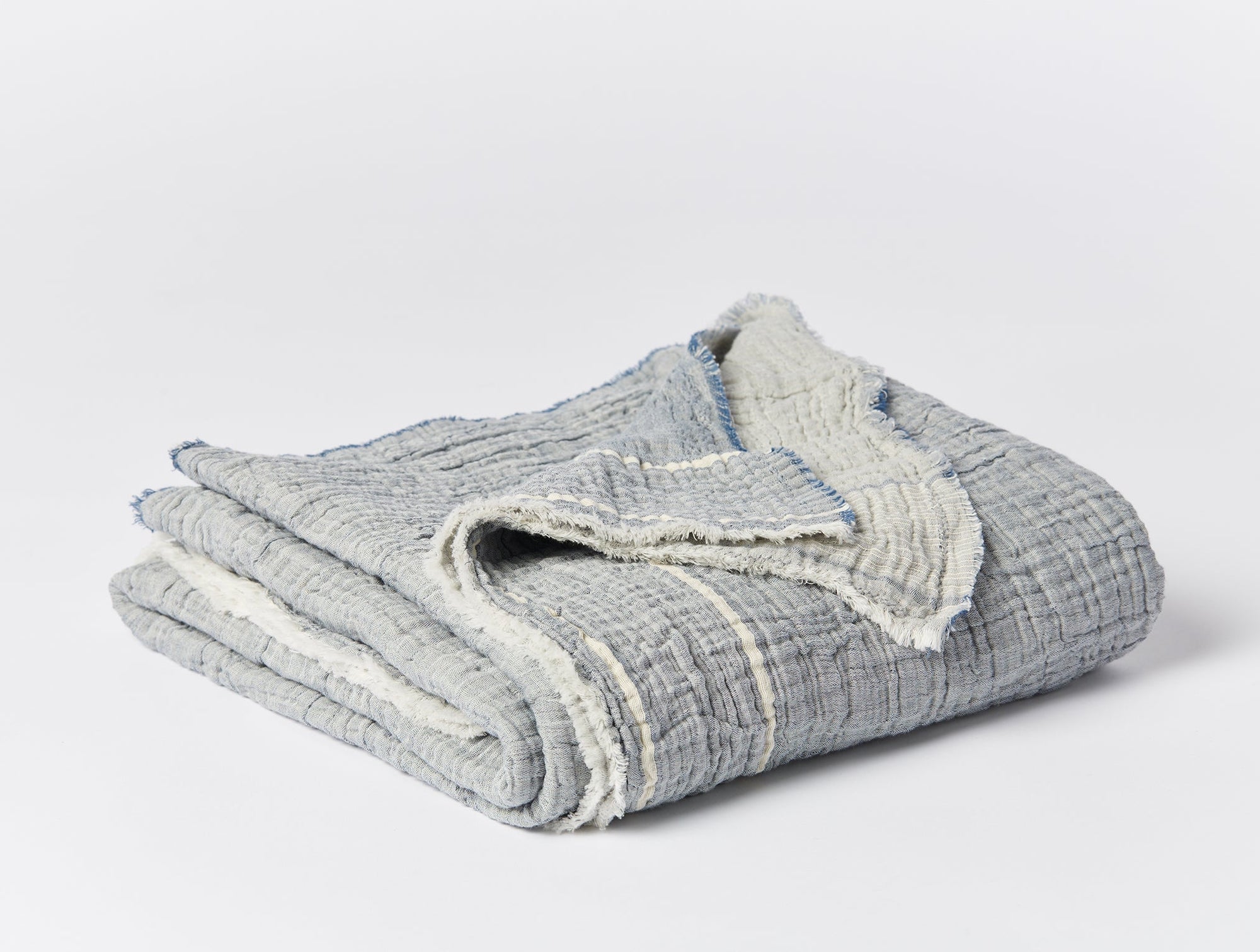 Topanga Organic Matelasse Striped Throw