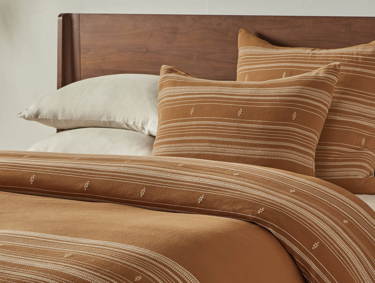 Coyuchi + Rejuvenation Inyo Organic Dobby Duvet Cover - Renewed