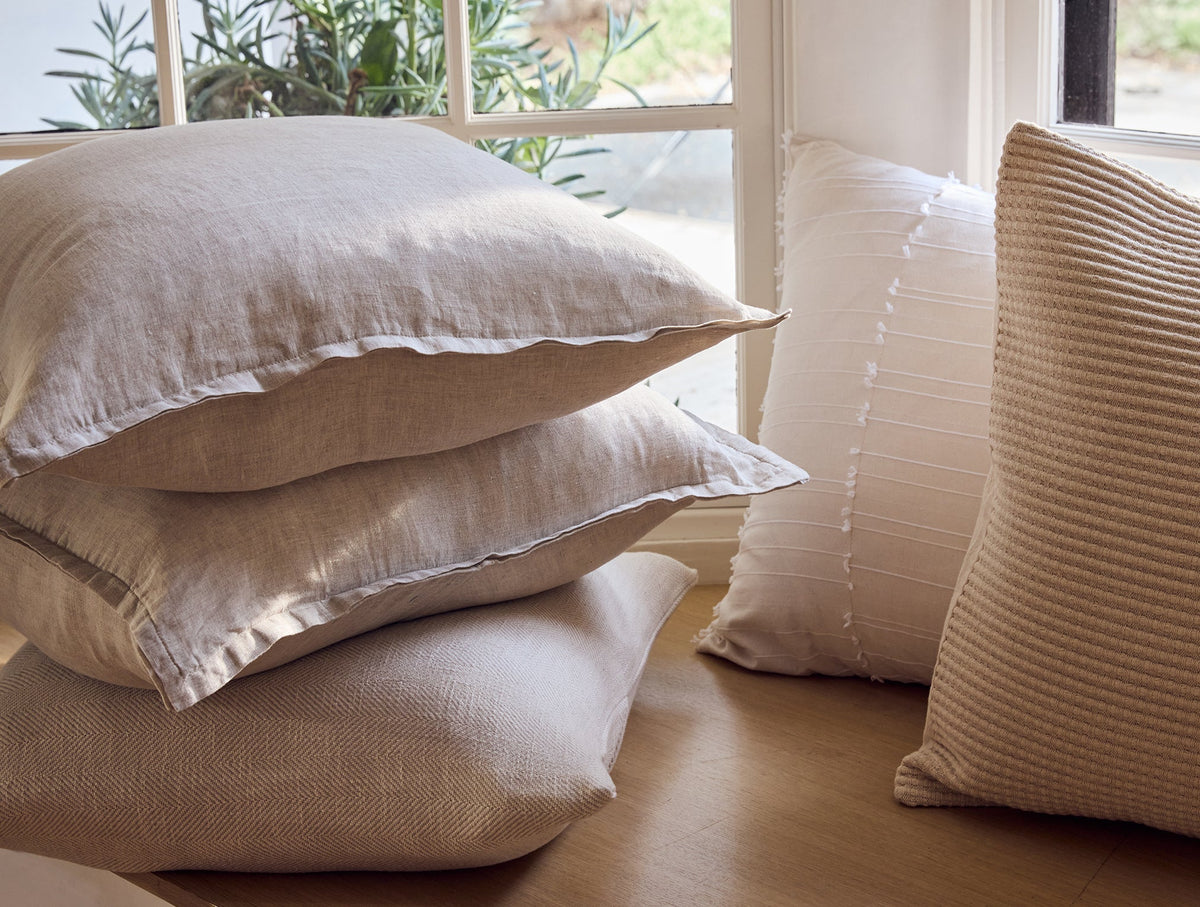 Organic Relaxed Linen Decorative Pillow Cover - Renewed