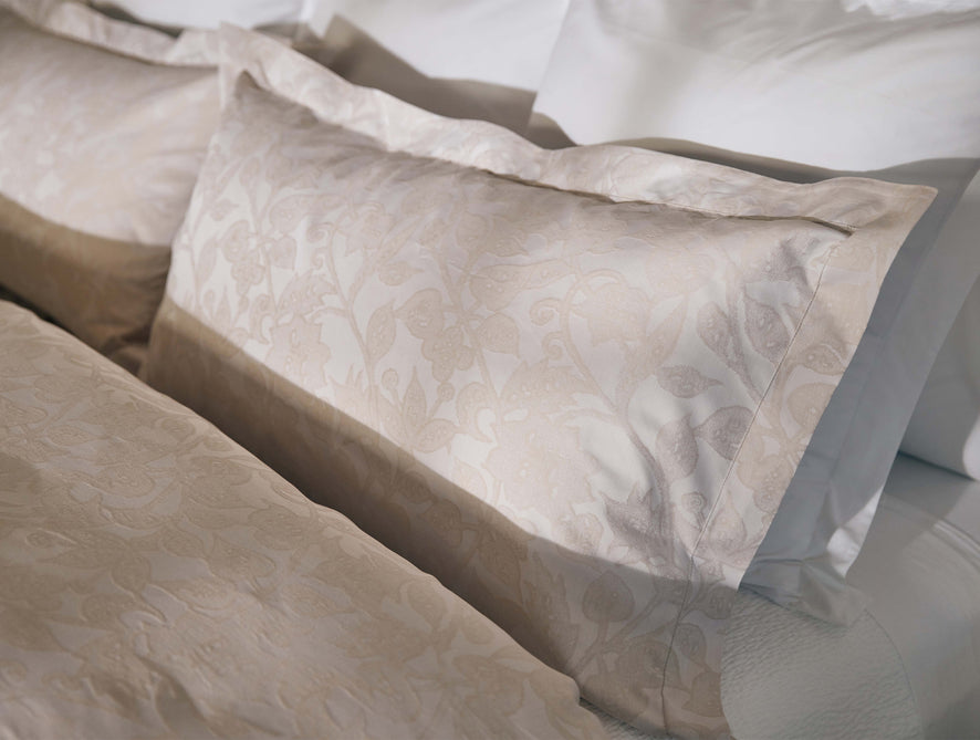 Heritage Organic Jacquard Sham - Coyuchi | Alpine White w/Stone