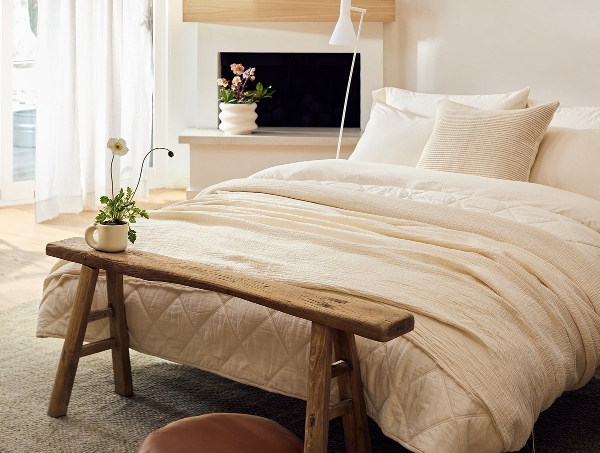 Topanga Organic Matelasse Coverlet - Renewed