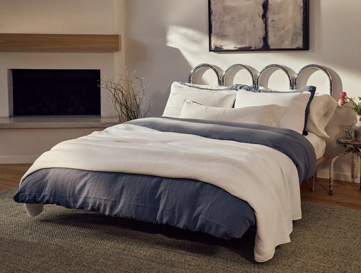 Cascade Organic Matelasse Coverlet - Renewed