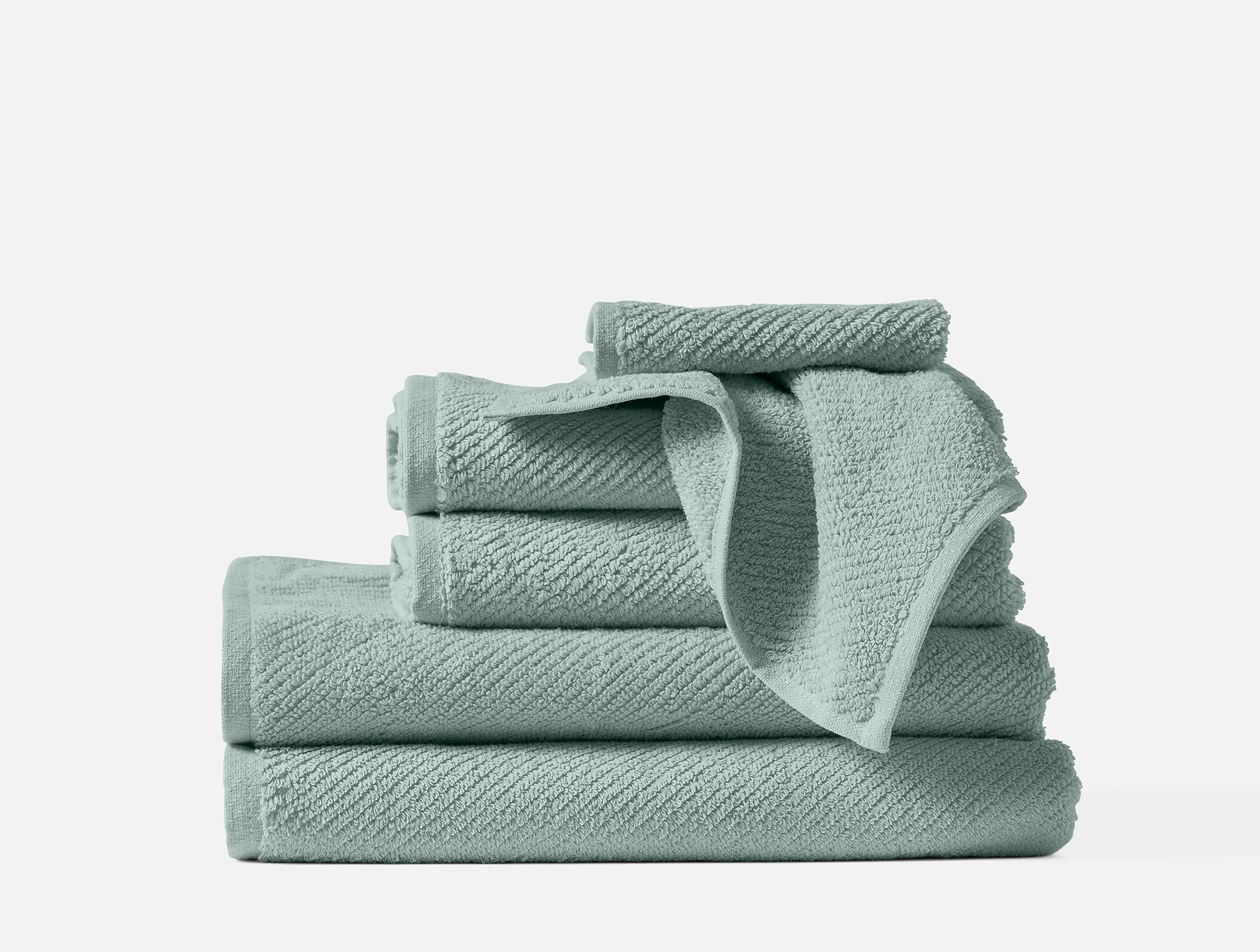 Coyuchi Organic Towels 6 Piece Set in Sea Mist