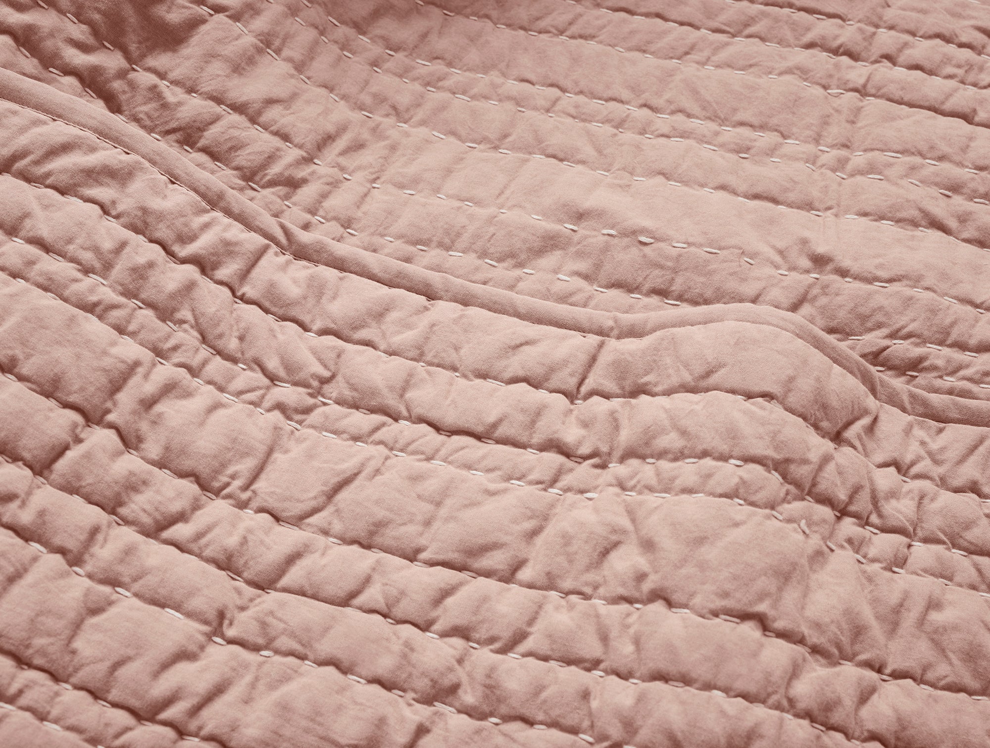 Channel Handstitched Organic Quilt