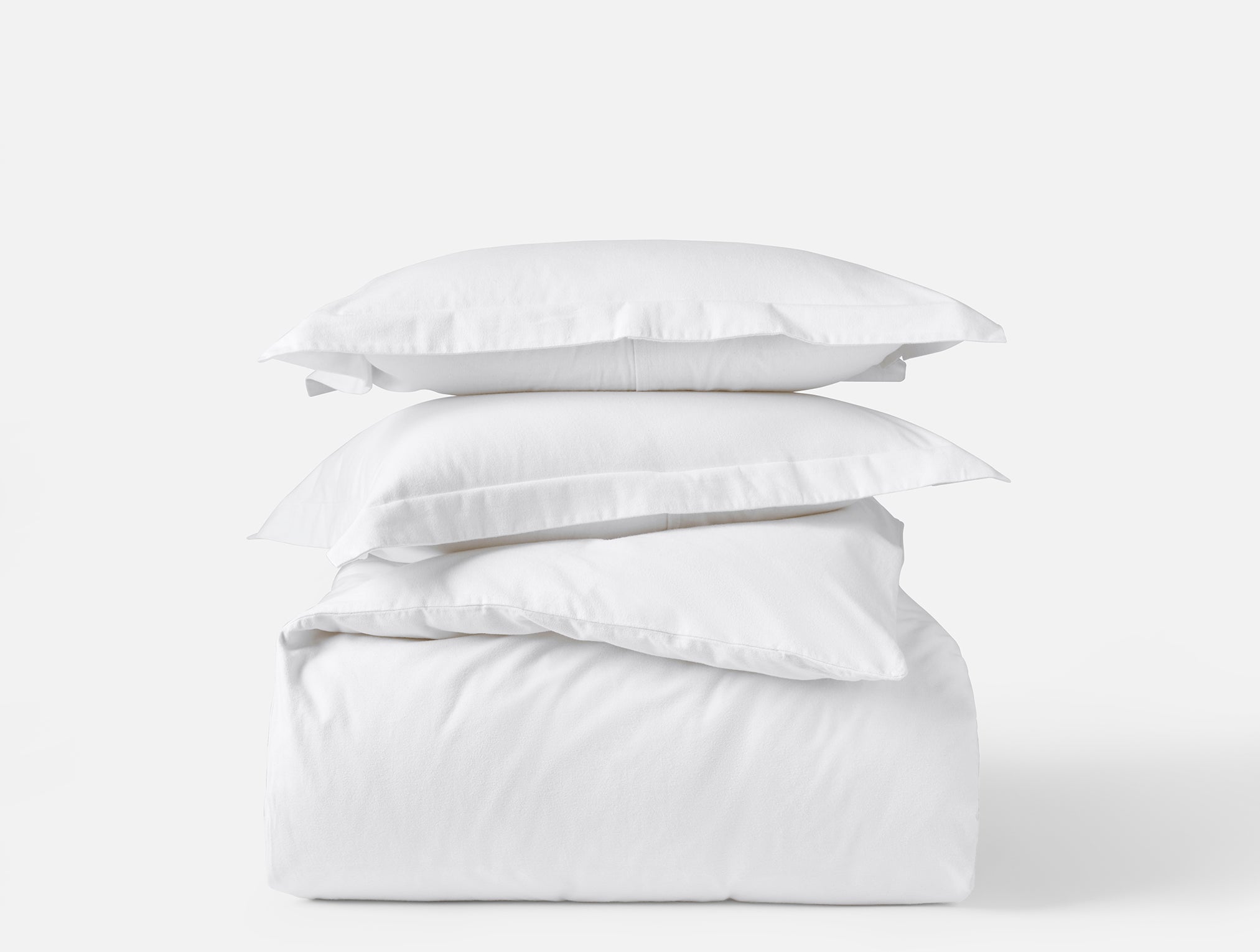 Cloud Brushed Organic Flannel Duvet Set in Natural