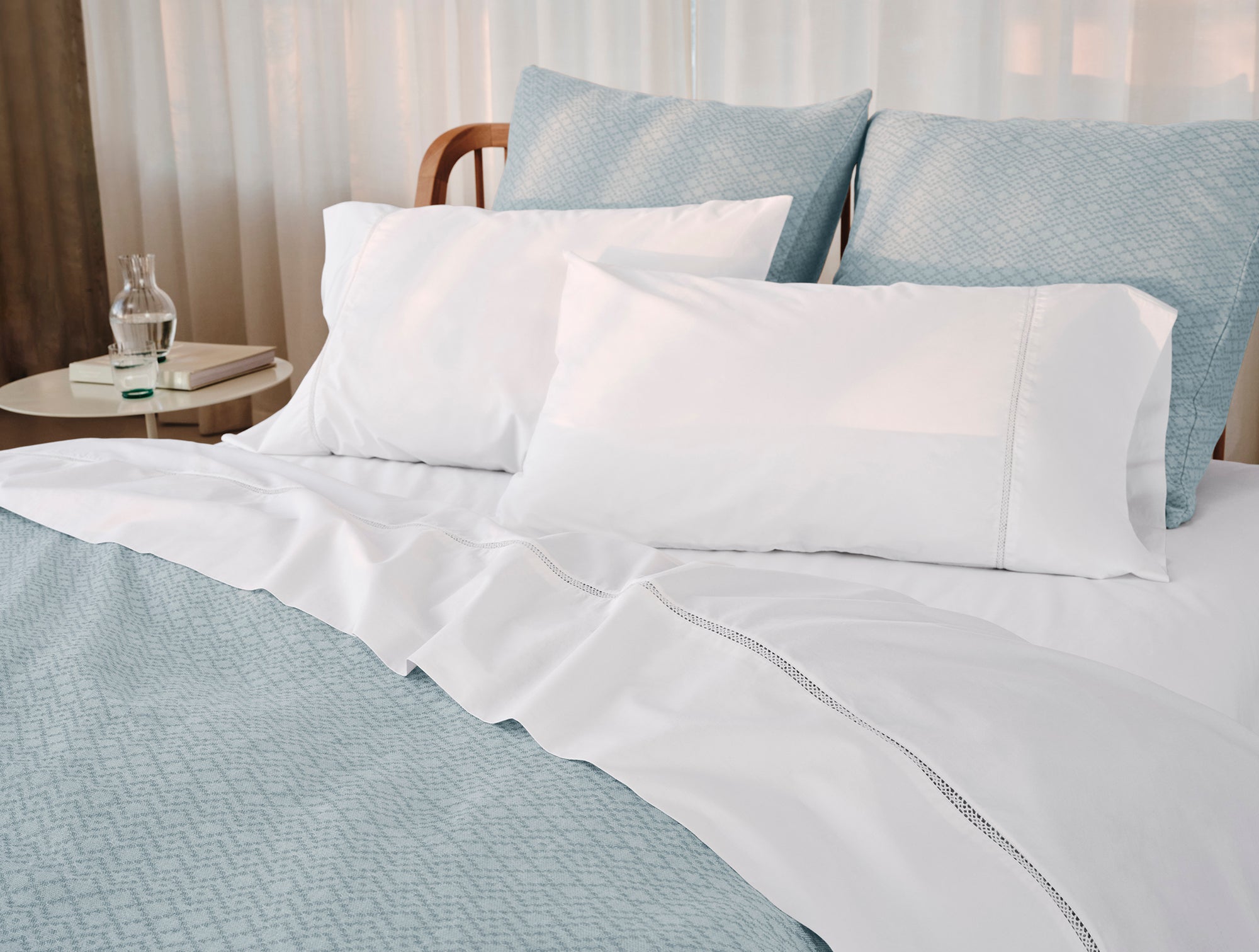 Lattice Organic Percale Pillowcases - Coyuchi 