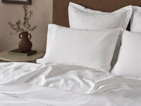 Heritage Organic Percale Jacquard Border Minimalist Sheet Bundle