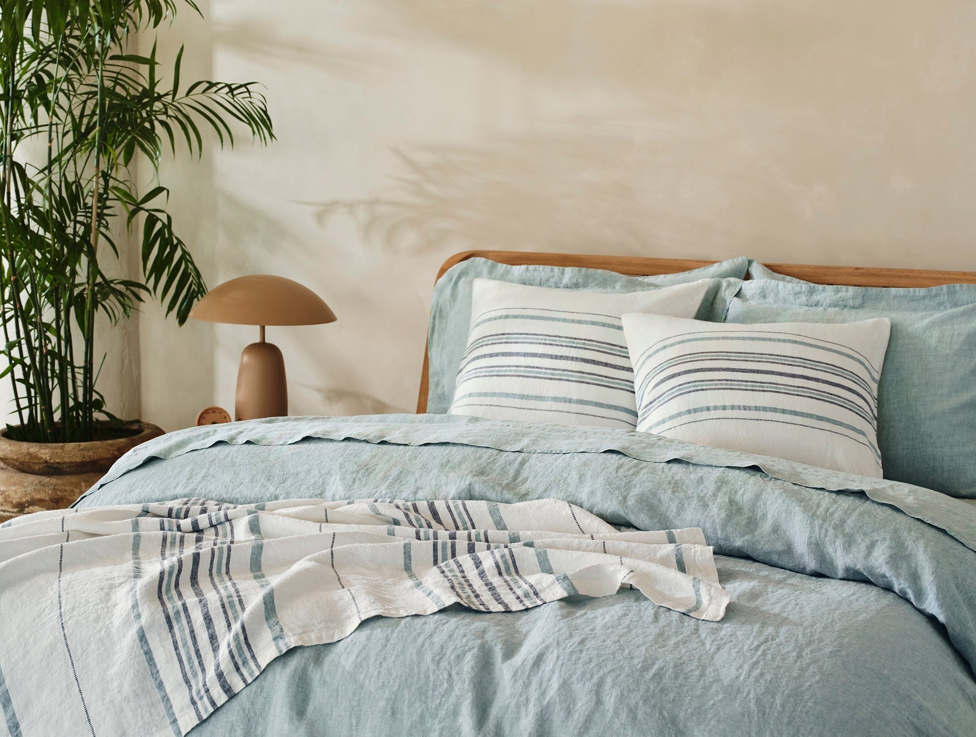 Mojave Organic Linen Decorative Pillow Cover + Pillow Insert Set