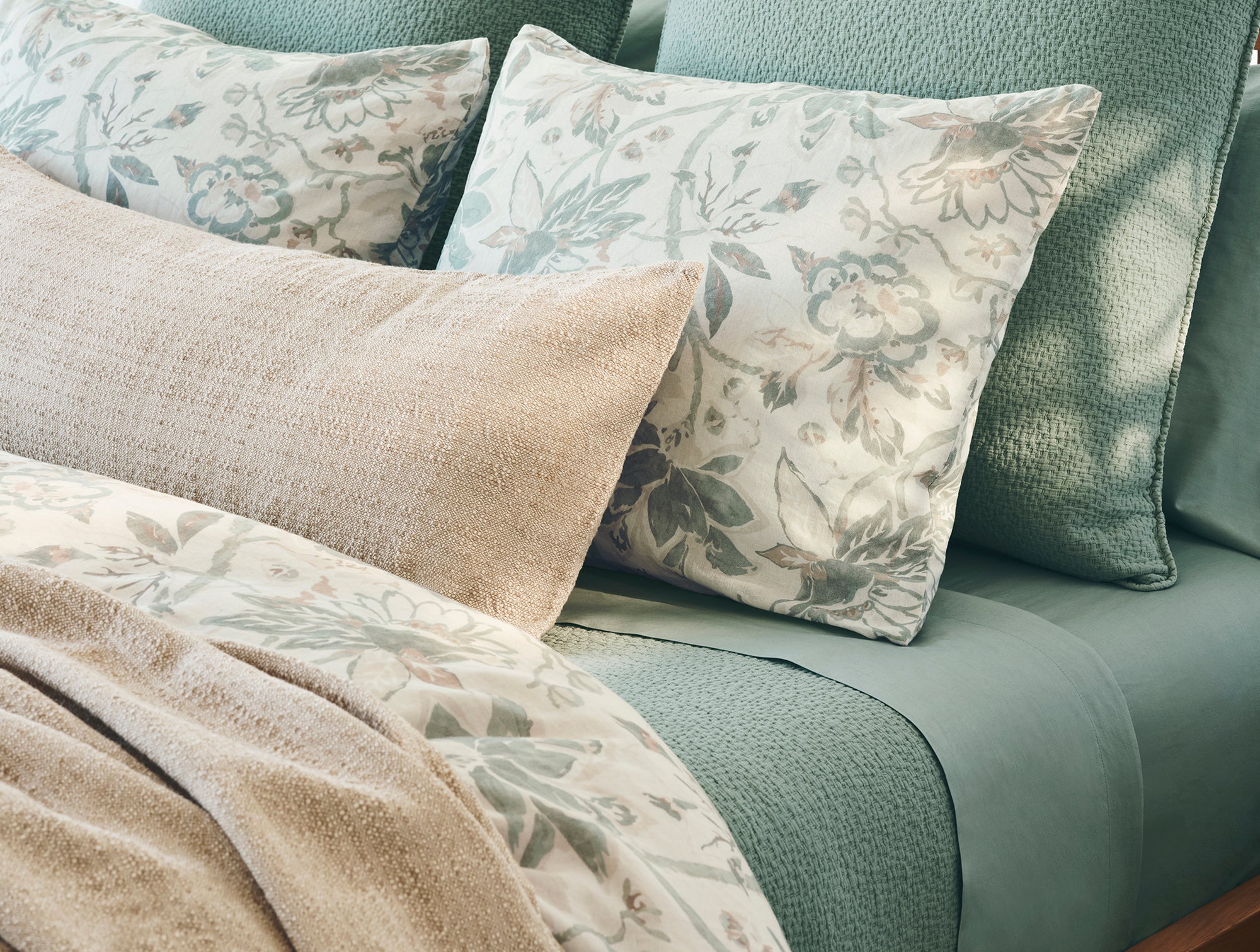 Sea Bloom Print Sham - Coyuchi 