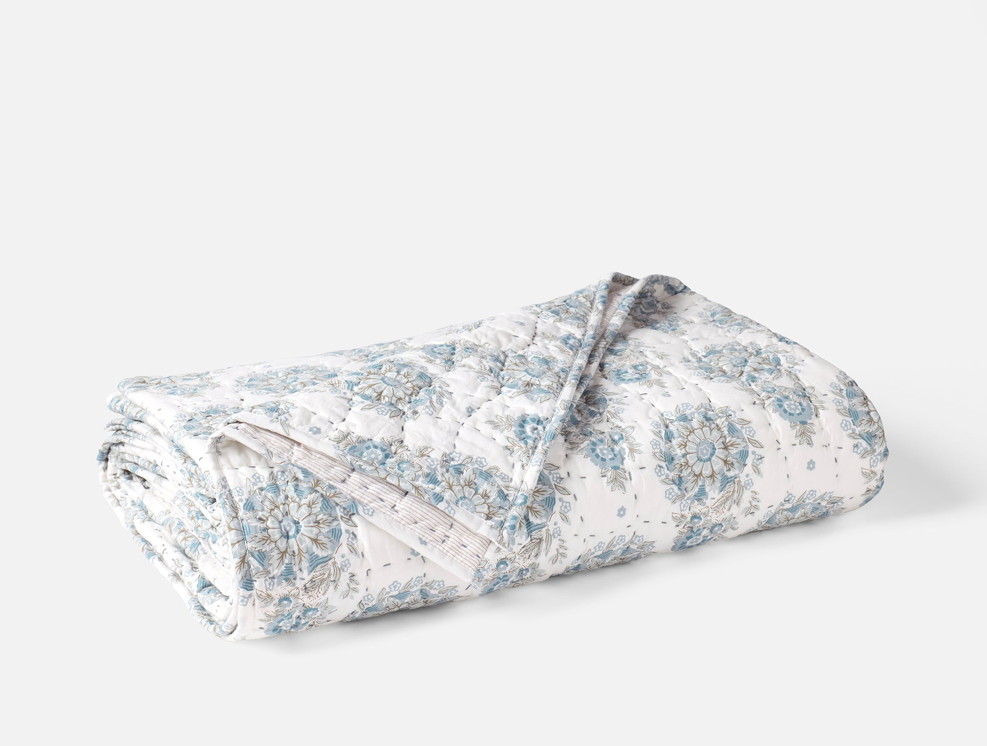 Flores Handstitched Organic Quilt
