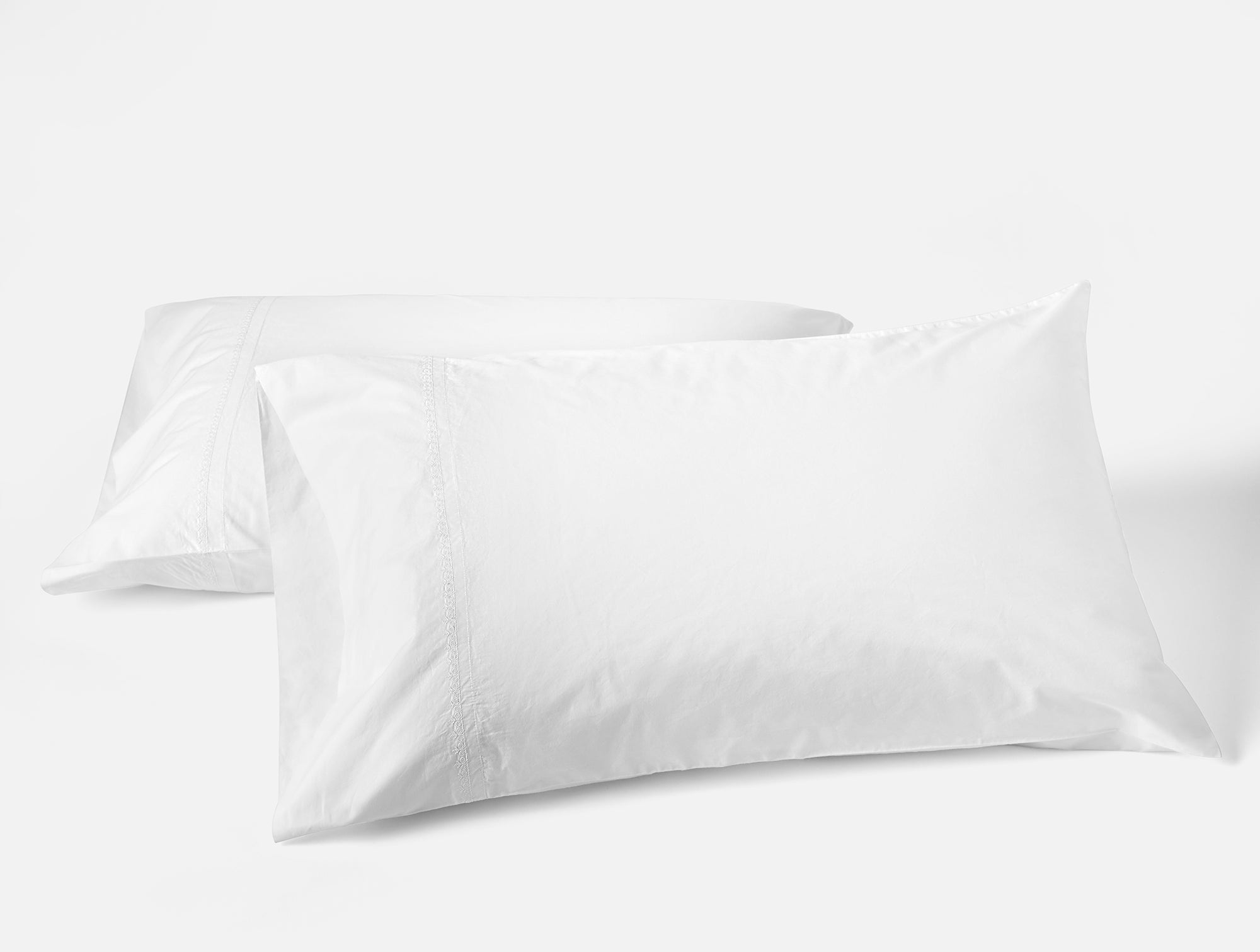 Floret Embroidered Organic Pillowcases - Coyuchi 