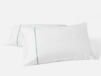 Floret Embroidered Organic Pillowcases - Coyuchi 