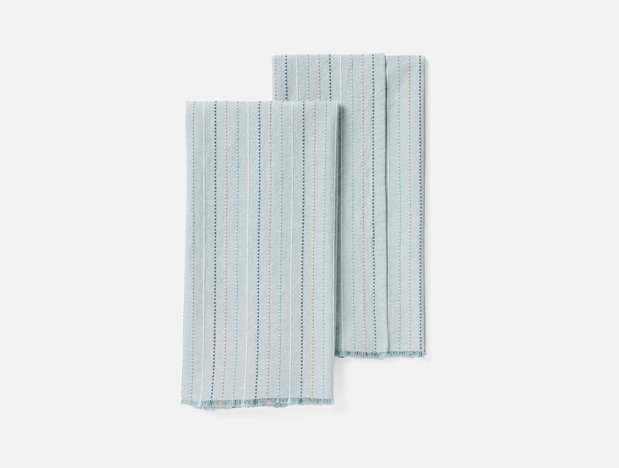 Fringe Stripe Organic Hand Towel, Set Of 2 - Coyuchi 