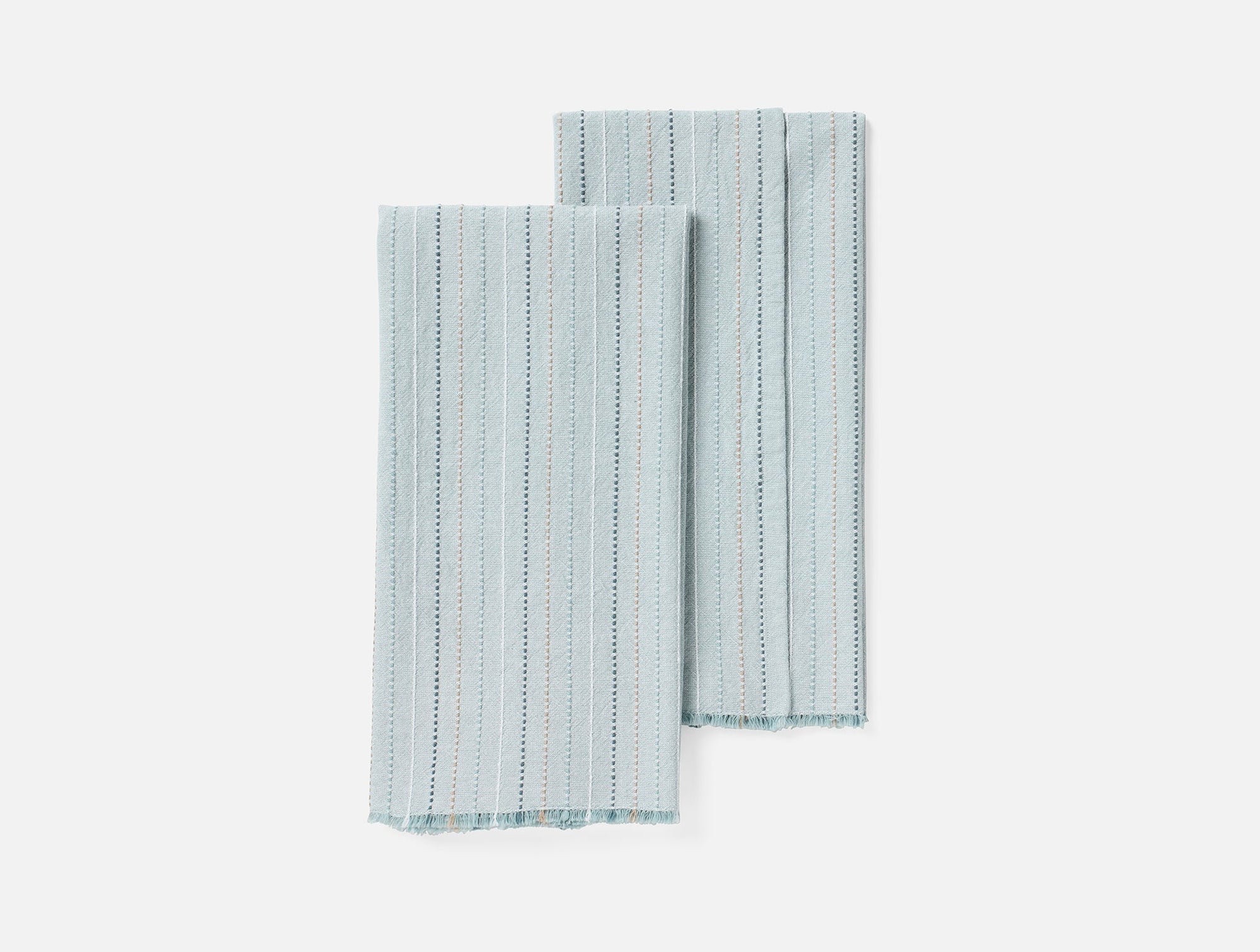 Fringe Stripe Organic Hand Towel, Set Of 2 - Coyuchi 