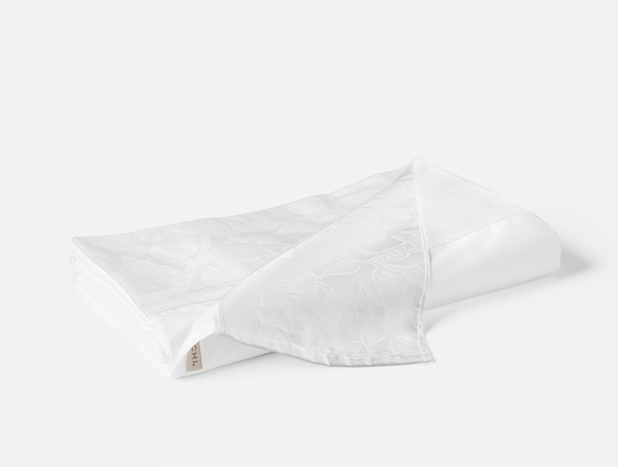 Heritage Organic Jacquard Border Flat Sheet - Coyuchi 