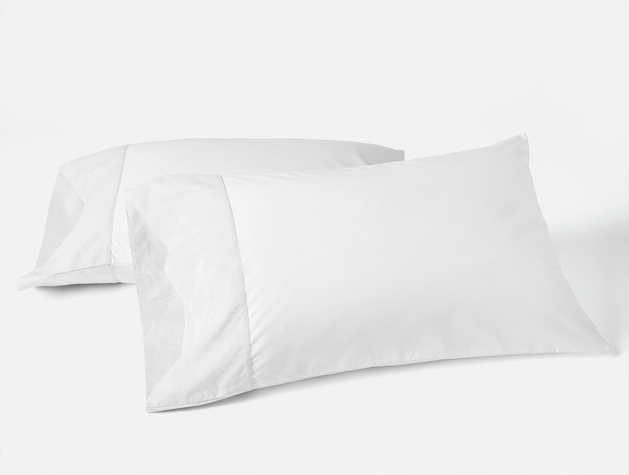 Heritage Organic Percale Jacquard Border Pillowcases