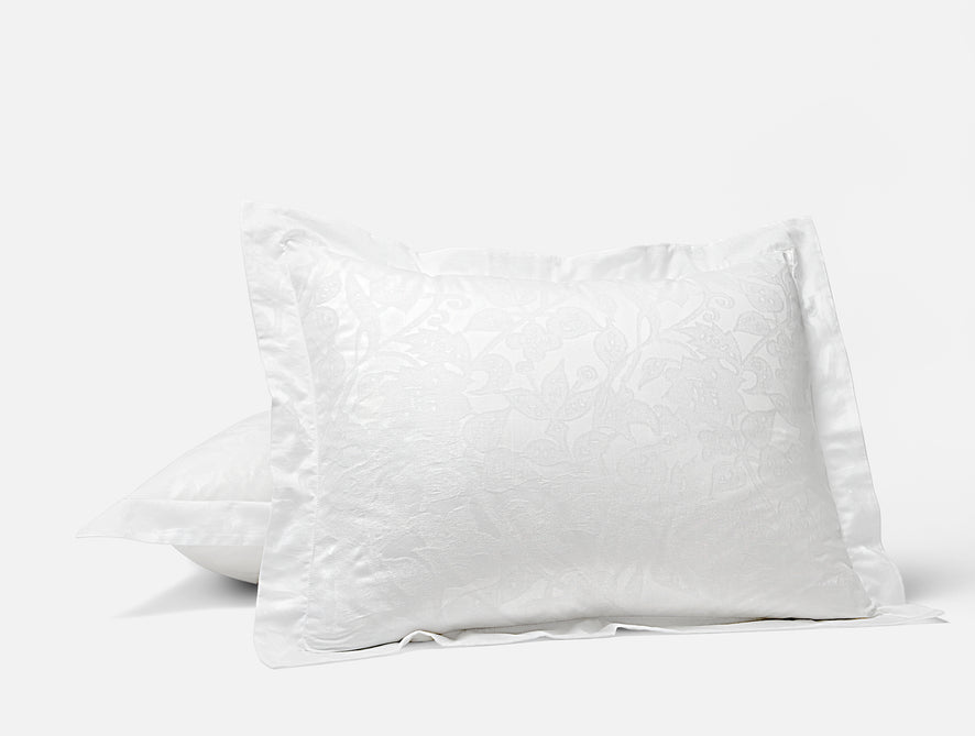 Heritage Organic Jacquard Sham - Coyuchi | Alpine White