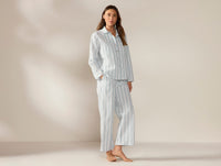 Women's Isla Organic Cotton Long Sleeve Pajama + Eye Mask Set